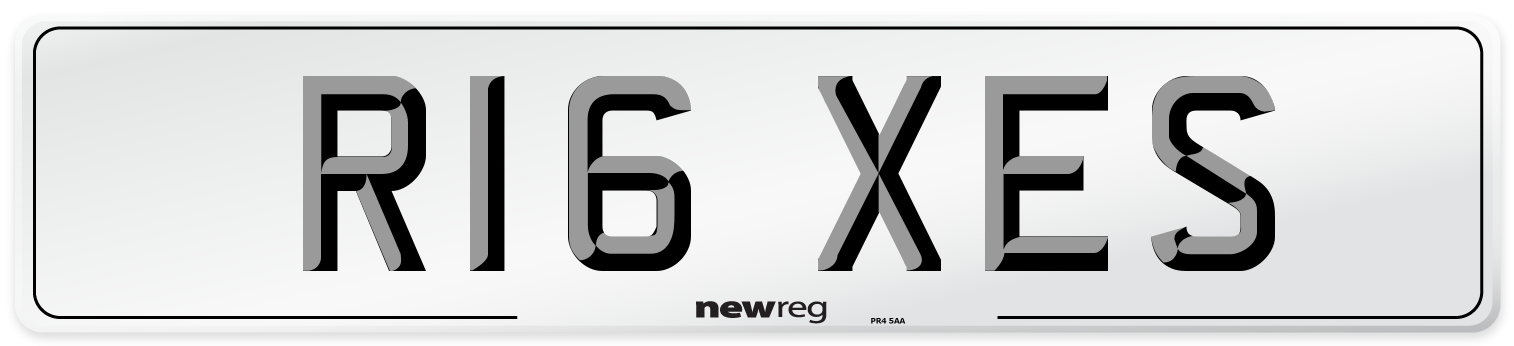 R16 XES Number Plate from New Reg